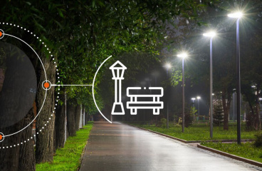 Система умного освещения улиц населенных пунктов, территорий производств и учреждений, парков и зон отдыха, зданий
